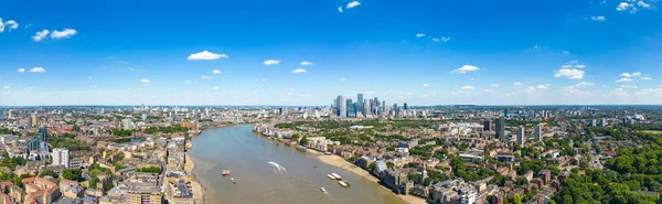 Aerial Panorama Canary Wharf — Foto de Stock