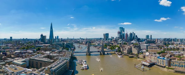 Panorama Aereo Londra Luglio 2022 Durante Ondata Calore — Foto Stock