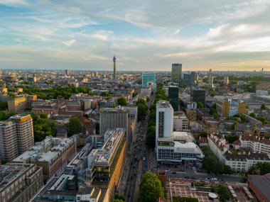 Euston Road London 'ın hava fotoğrafı.