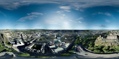 Edinburgh Şatosu İskoçya Havacılık 360 eşdörtgen panorama
