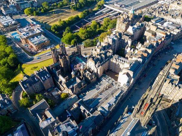 Aerial Photo Tolbooth Kirk Edinburgh Scotland — Stockfoto