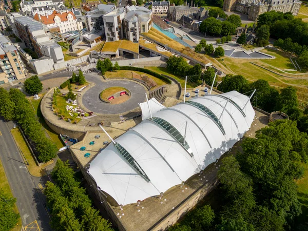 Aerial Photo Dynamic Earth Edinburgh Scotland — Photo