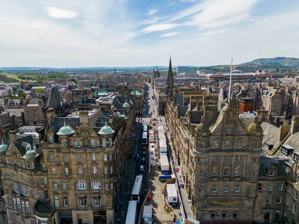 Aerial Photo Historic Architecture Edinburgh Old Town Scotland —  Fotos de Stock