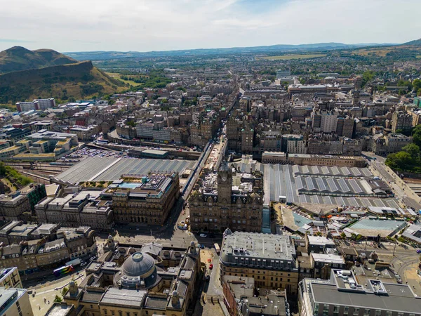 Aerial Photo Balmoral Star Hotel Edinburgh Scotland — стоковое фото