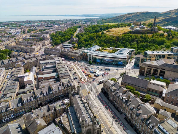 Aerial Photo Major Intersection Edinburgh Scotland —  Fotos de Stock