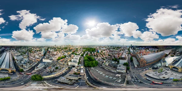 Aerial 360 Drone Photo Train Stations Downtown London — ストック写真
