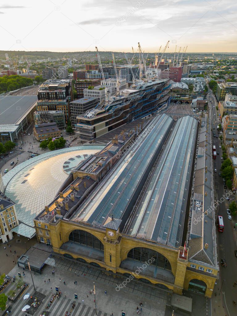 Drone photo Kings Cross train depot London