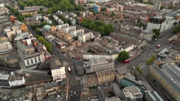 Aerial Drone Video Housing Pancras International Station London — Wideo stockowe