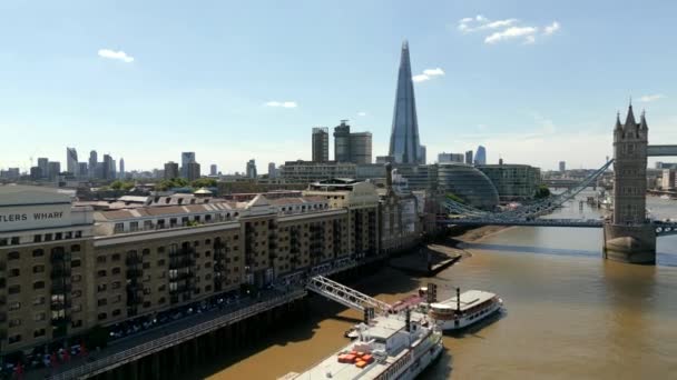 Aerial Video Butlers Wharf London — Stock Video