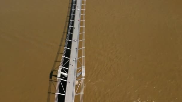 Aerial Video Millennium Bridge River Thames London — Video Stock