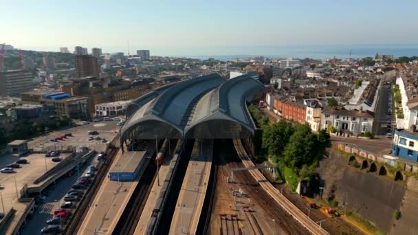 Aerial Video Brighton Railway Station — Vídeo de Stock