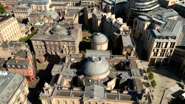 Aerial Drone Clip Scotland Capitol City Edinburg — Stock video