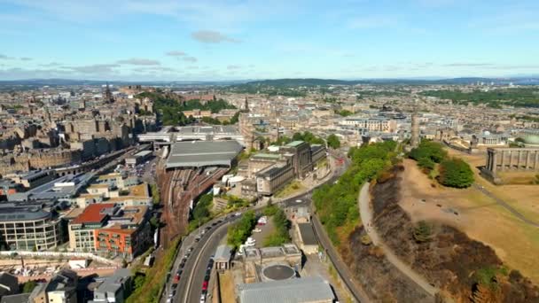 Aerial Video Edinburg Scotland Circa 2022 — Stockvideo