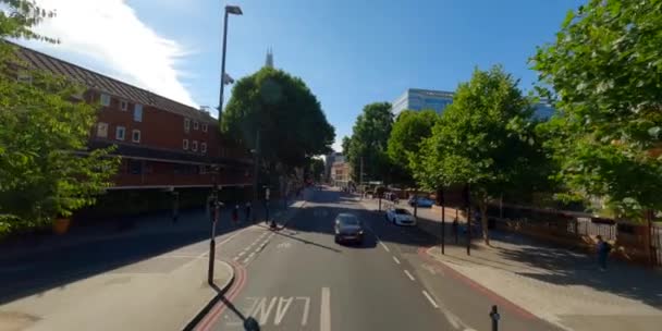 Zadní Pohled Video Londýnské Autobusové Tour — Stock video