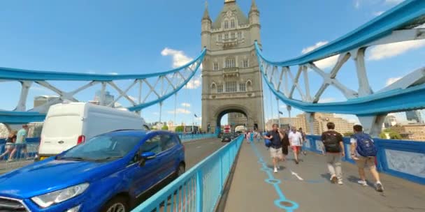 Walking Tour Tower Bridge London — Video Stock