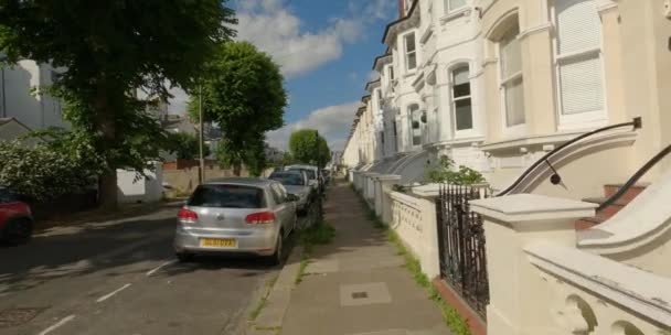 Walking Residential Flats Brighton — Stock Video