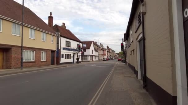 Walking Brown Street Salisbury — Stockvideo