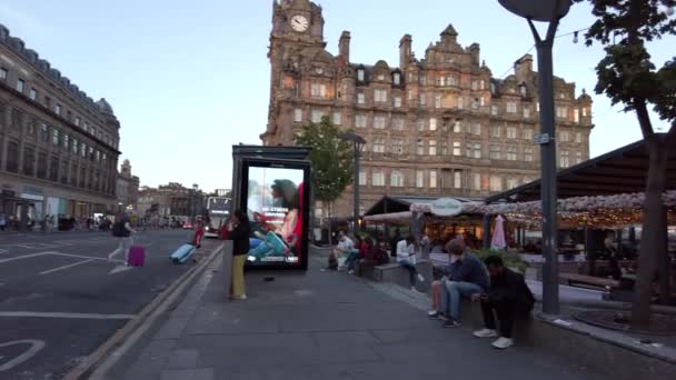 Waverley Mall Rooftop Market Edinburgh Scotland — Stok video