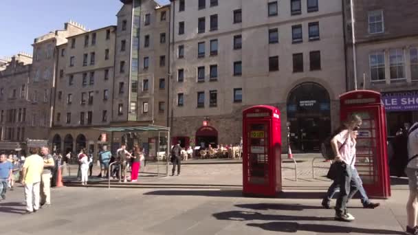 Panning Video Old Town Edinburgh Scotland — Video