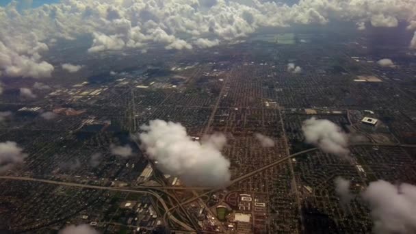 Aerial Video Miami Hard Rock Stadium Seen Clouds — Vídeo de stock