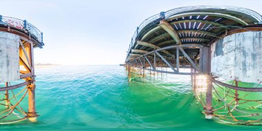 Brighton Palace Pier UK 'in altında 360 fotoğraf