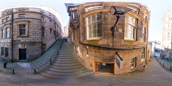 360 Spherical Photo Histric District Edinburgh Scotland —  Fotos de Stock