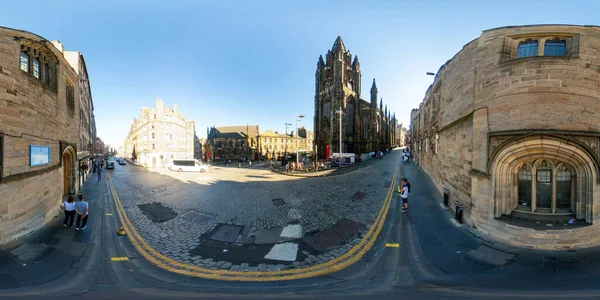 360 Spherical Photo Histric District Edinburgh Scotland — Foto de Stock