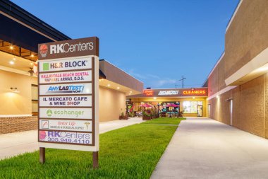 Hallandale Beach, FL, USA - August 4, 2022: Shops at Hallandale Beach RK Centers