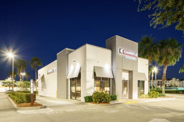 Stuart, FL, USA - August 6, 2022: Chipotle Mexican Grill at Pineapple Commons Stuart FL