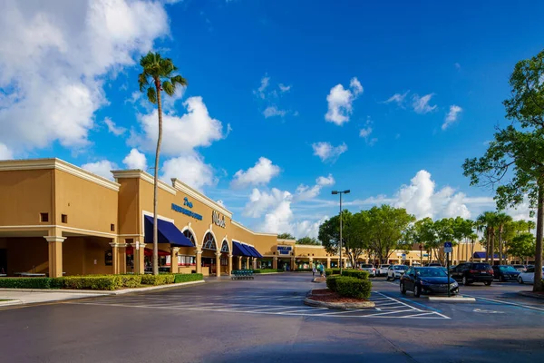 Coral Springs Usa August 2022 Center Coral Palm Plaza Usa — ストック写真