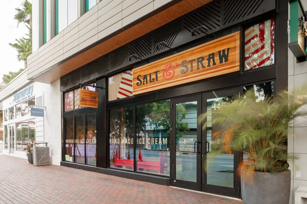 Miami, FL, USA - August 6, 2022: Photo of Salt and Straw hand made ice cream shop at Cocowalk Coconut Grove Miami