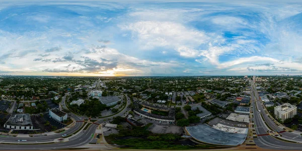 Hollywood Usa August 2022 Aerial 360 Drone Photo City Hall — Stockfoto