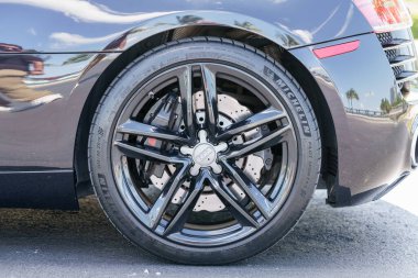 Photo of a Audi R8 Spyder sports car shot outdoors in Miami