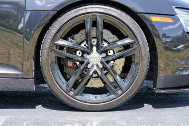 Photo of a Audi R8 Spyder sports car shot outdoors in Miami