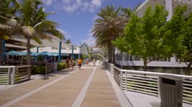 Pompano Beach Fisher Family Pier. 4k motion video