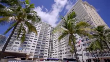 Sea Monarch Condominium Pompano Beach. 4k motion video