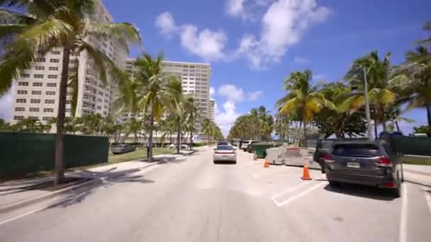 Driving Pov Looking Parking Spot Pompano Beach Gimbal Stabilized Motion — Stockvideo