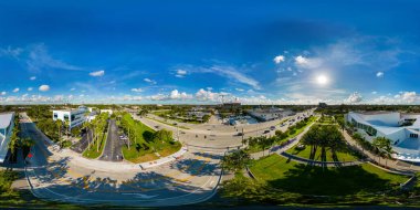 Aerial 360 spherical photo City Hall Pomp no Beach FL building  USA