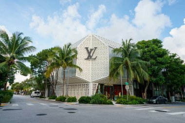 Miami, FL, USA - August 28, 2022: LV Louis Vuitton Design District Miami