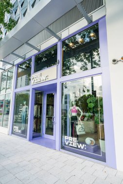 Miami, FL, USA - August 28, 2022: Preview clothing store Design District Miami