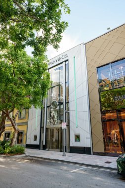 Miami, FL, USA - August 28, 2022: Tiffany and Co Design District Miami