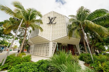 Miami, FL, USA - August 28, 2022: LV Louis Vuitton Design District Miami