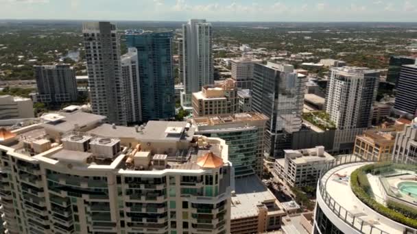 Aerial Video Reveal Rooftop Lounge Pool Icon Fort Lauderdale — Vídeo de Stock