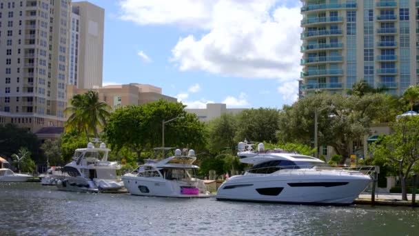 Video Yachts River Fort Lauderdale — стокове відео