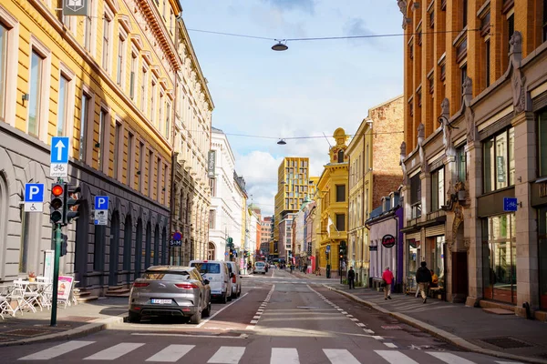 Fietsroutes Het Centrum Van Oslo Noorwegen — Stockfoto