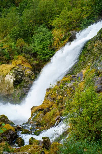 Fotografie Vodopádů Národním Parku Jostedalsbreen Norsko — Stock fotografie