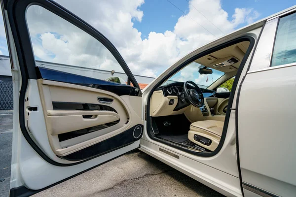Fort Lauderdale Usa 2022 Augusztus Bentley Mulsanne Luxusjármű Belső Fotója — Stock Fotó