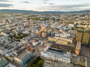 Hava Fotoğrafı: Oslo Norveç Şehir Merkezi