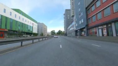 Hiperlapse sürücüsü Bergen Norveç otoyolu 5k