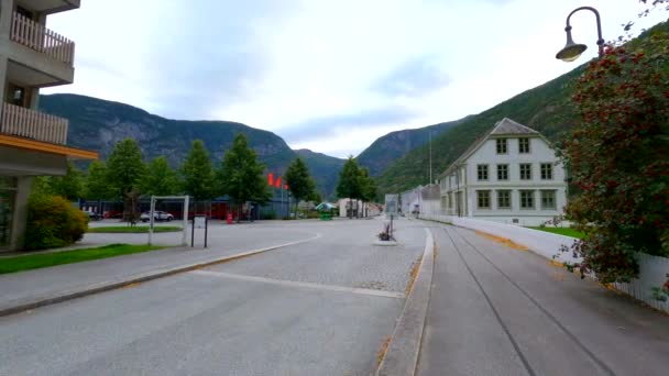Noruega Motion Video Tour Laerdalsoyri — Vídeos de Stock